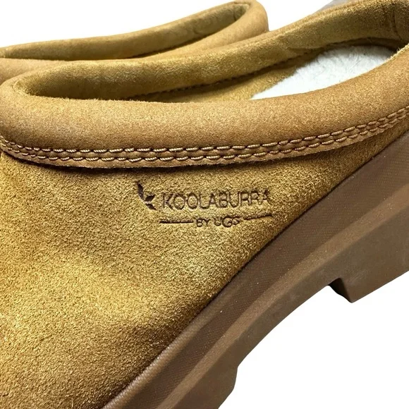 Koolaburra by UGG Neerie Clog Size 8 Brown Tan Slip On Chunky Faux Fur Comfy - Picture 2 of 11